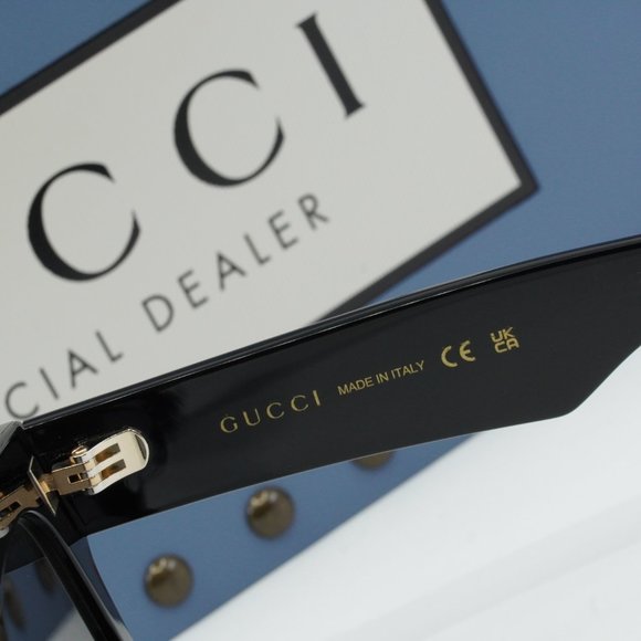 💯 NEW GUCCI GG0998S 001 BLACK/GREY SUNGLASSES - Picture 6 of 9